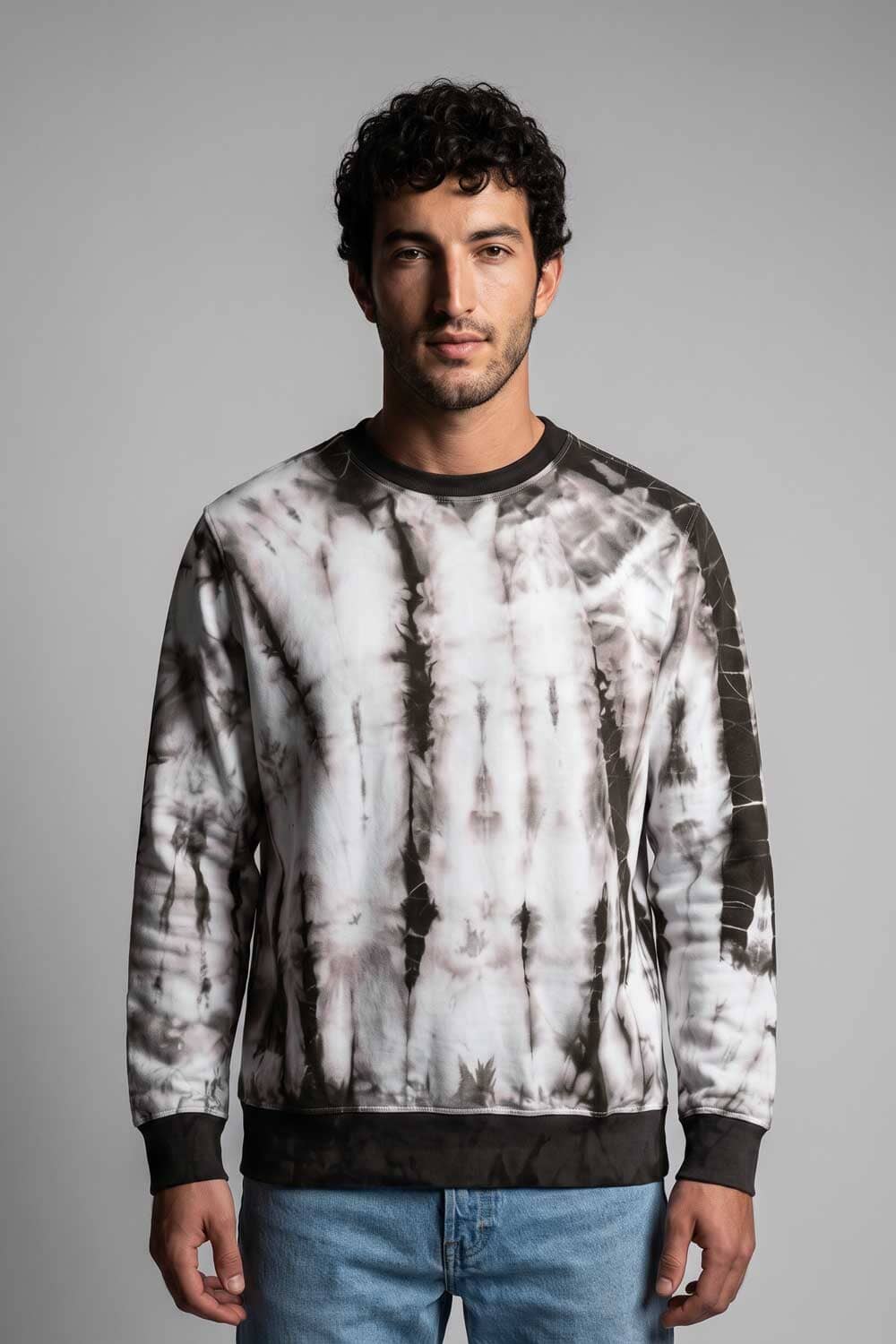 White & Dark Grey-Tie & Dye