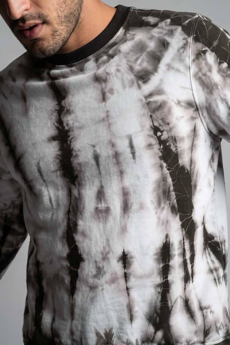 White & Dark Grey-Tie & Dye