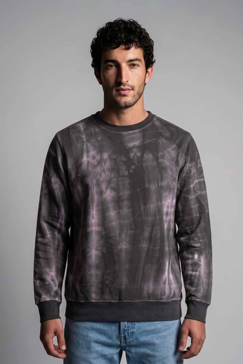 Mauve & Dark Grey-Tie & Dye