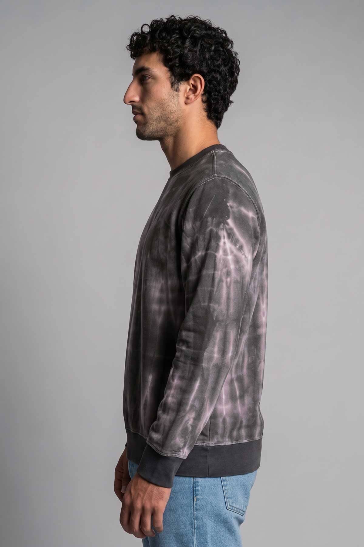 Mauve & Dark Grey-Tie & Dye