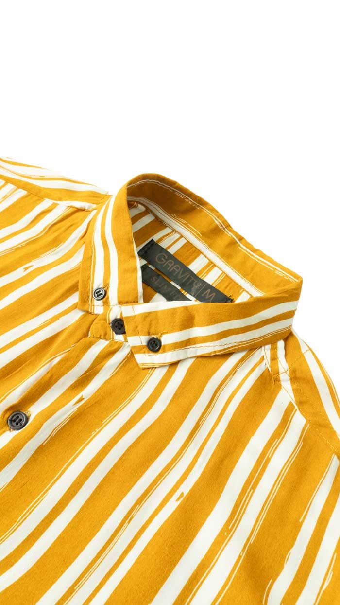 Gravity Men's Button Down Striped Casual Shirt