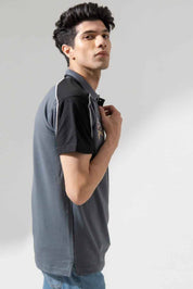 Polo Republica Men's Signature Pony & Flags Embroidered Contrast Panels Polo Shirt