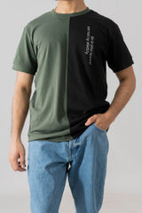 Polo Republica Men's Rumi Contrast Panel Printed Tee Shirt