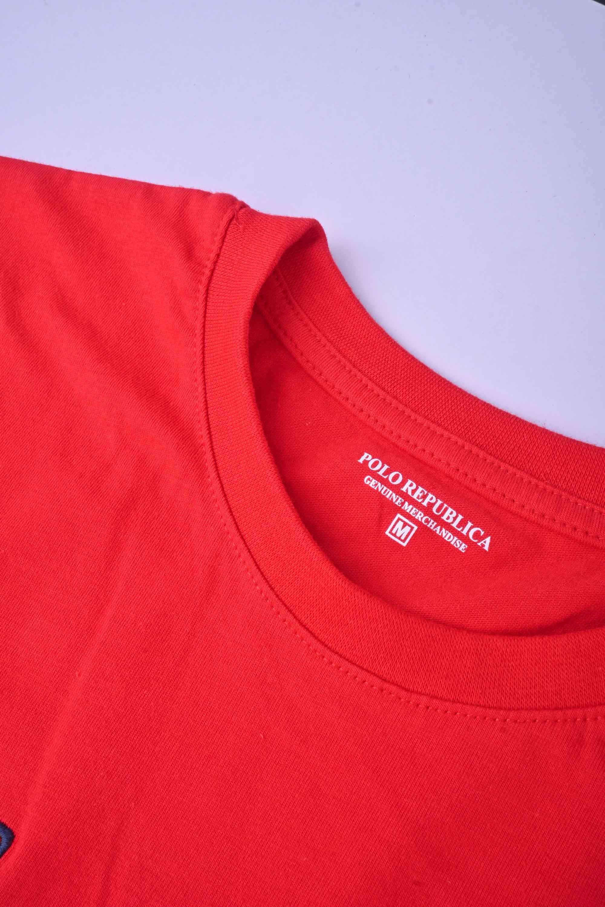 Polo Republica Men's Crossed Mallets Embroidered Crew Neck Tee Shirt Men's Tee Shirt Polo Republica 