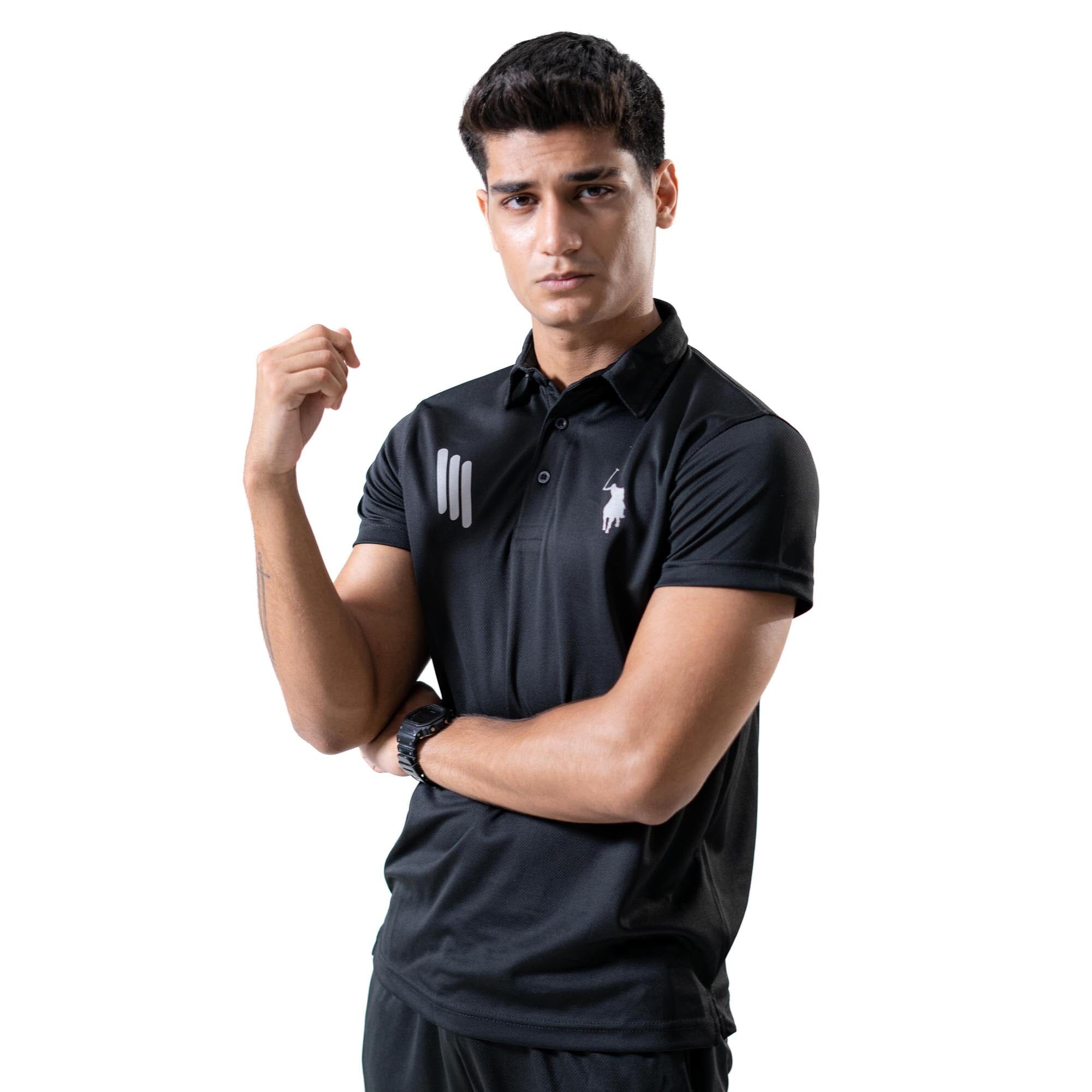 Polo Republica Men's Pony Stripes Printed Activewear Polo Shirt Men's Polo Shirt Polo Republica 