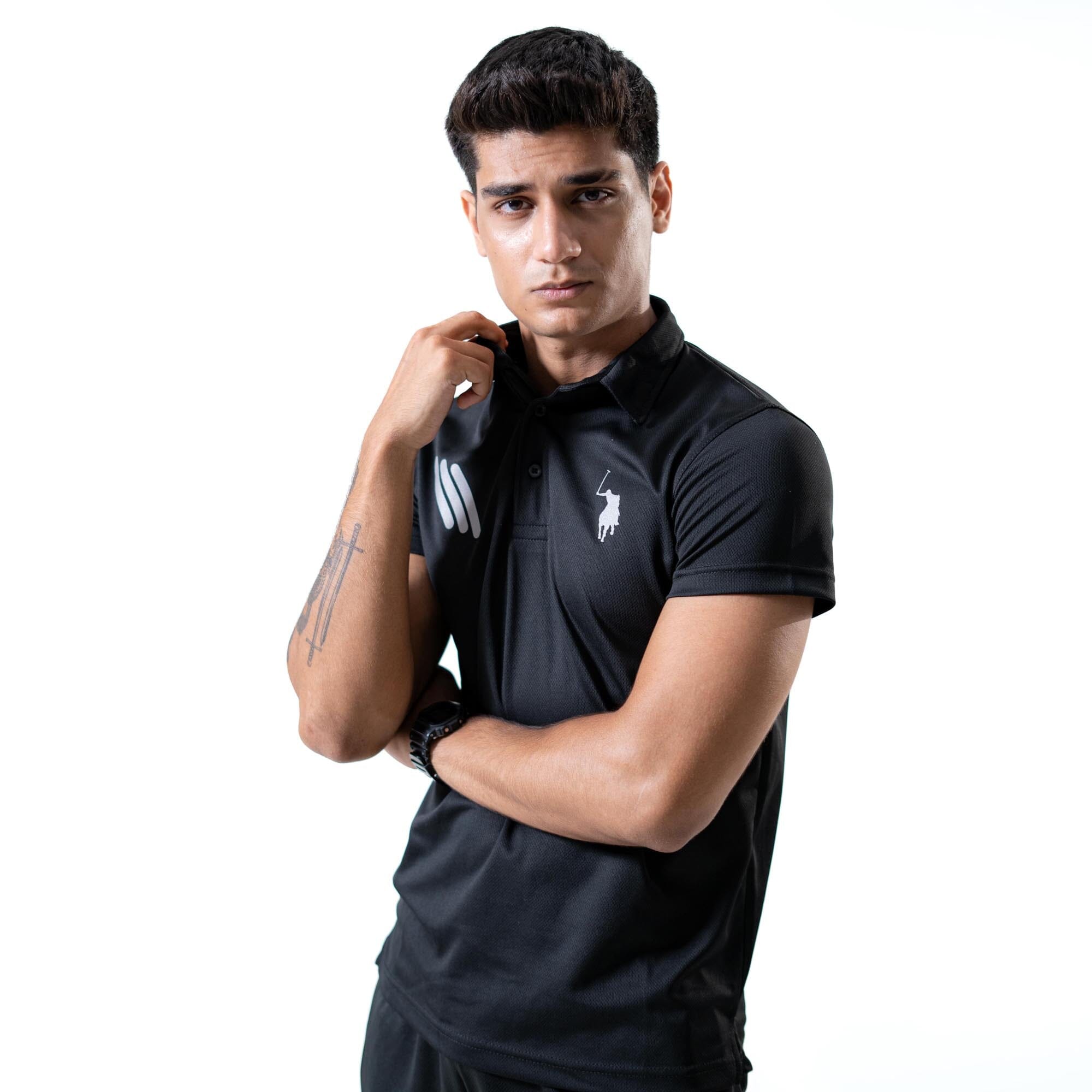 Polo Republica Men's Pony Stripes Printed Activewear Polo Shirt Men's Polo Shirt Polo Republica 