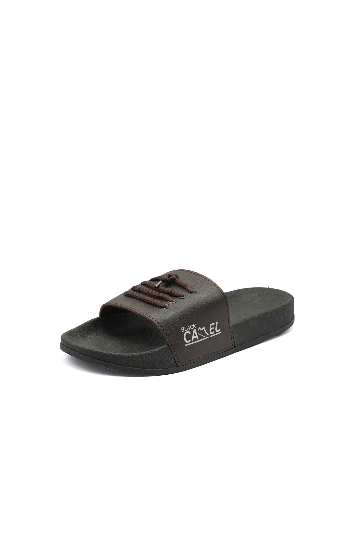 Black Camel Men's Lace-Up Design Slide Slippers Men's Shoes Hamza Traders (Sale Basis) 