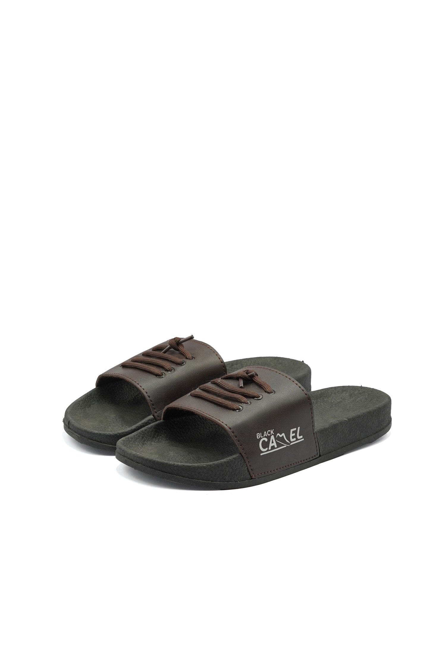 Black Camel Men's Lace-Up Design Slide Slippers Men's Shoes Hamza Traders (Sale Basis) Brown EUR 39 