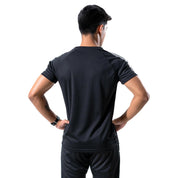 Polo Republica Men's PR & Shoulder Stripes Printed Activewear Tee Shirt Men's Tee Shirt Polo Republica 