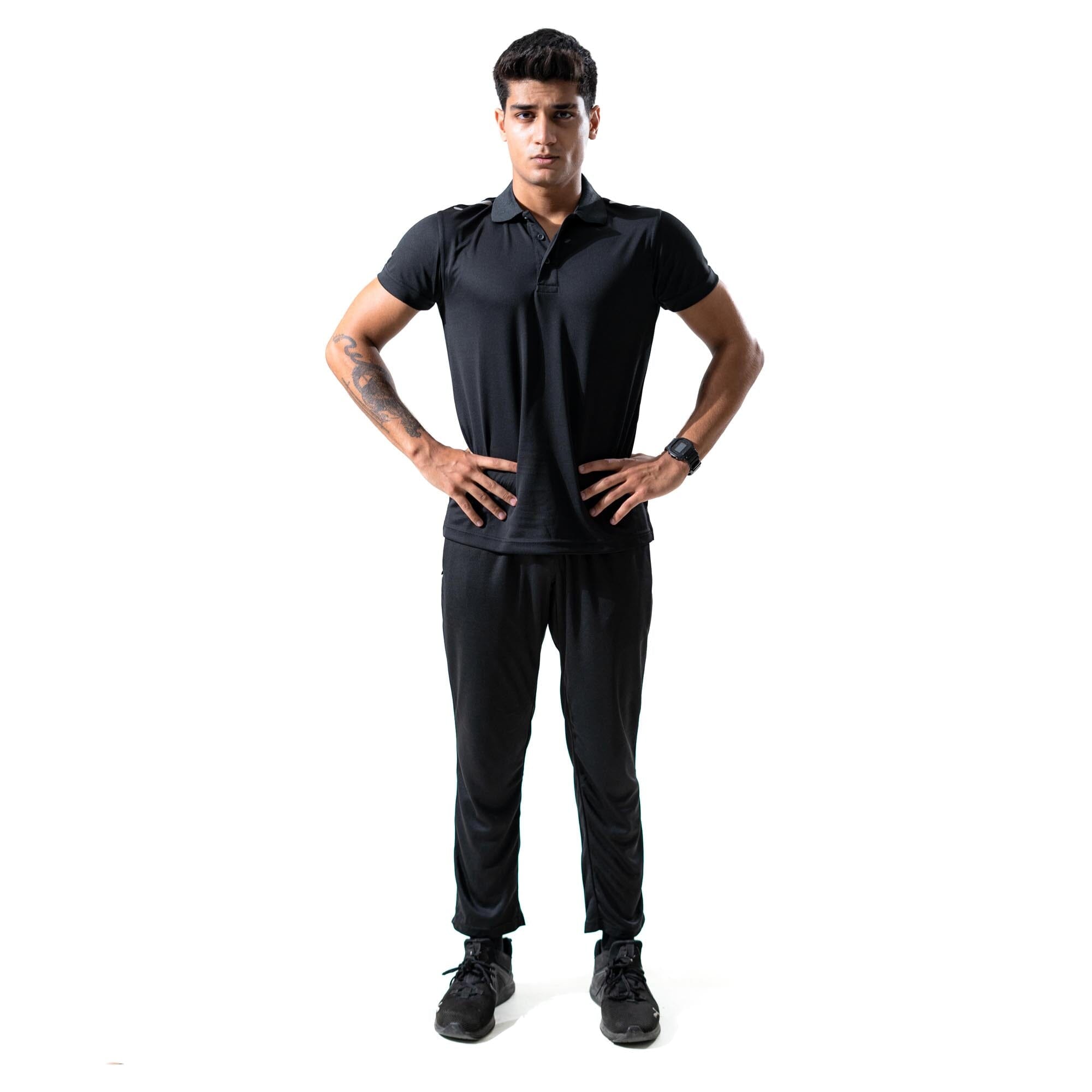 Polo Republica Men's Shoulder And Back Stripes Activewear Polo Shirt Men's Polo Shirt Polo Republica 