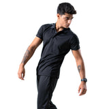 Polo Republica Men's Shoulder & Back Stripes Activewear Polo Shirt