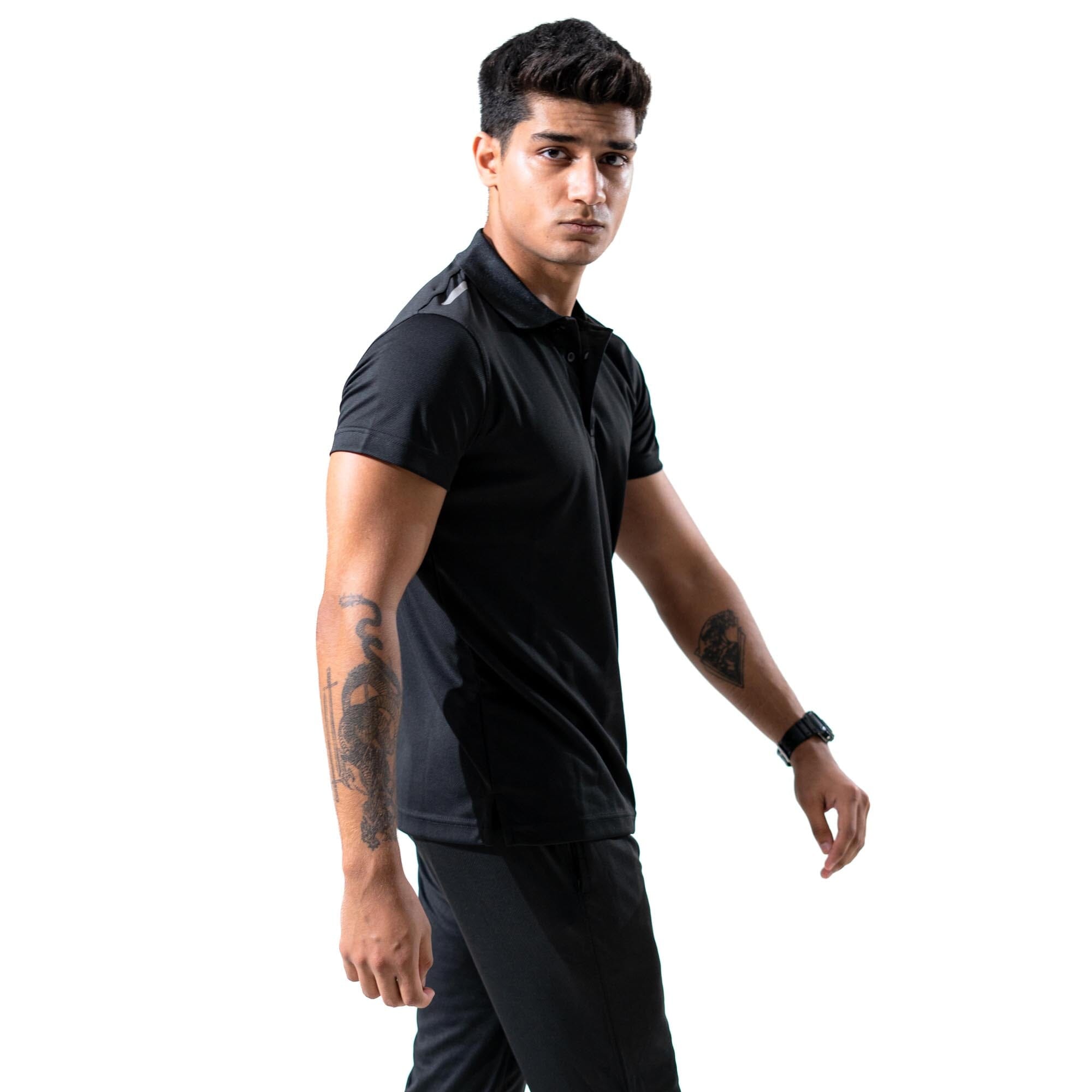 Polo Republica Men's Shoulder And Back Stripes Activewear Polo Shirt Men's Polo Shirt Polo Republica 