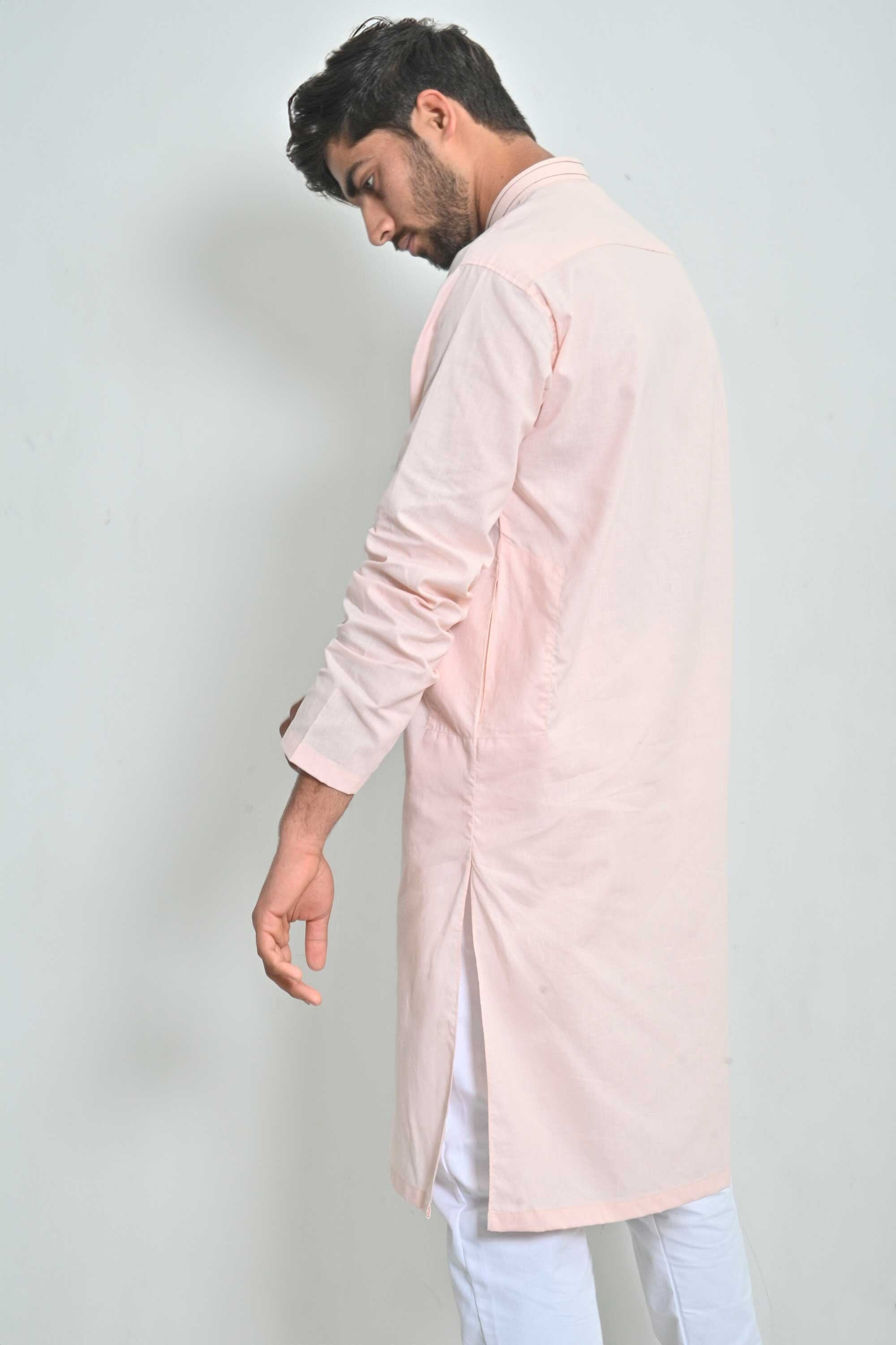 Hud Hud Men's Herstal Mandarin Collar Stitched Kurta Men's Kurta MHJ 