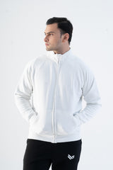 PCL Men's High Collar Fleece Minor Fault Zipper Jacket