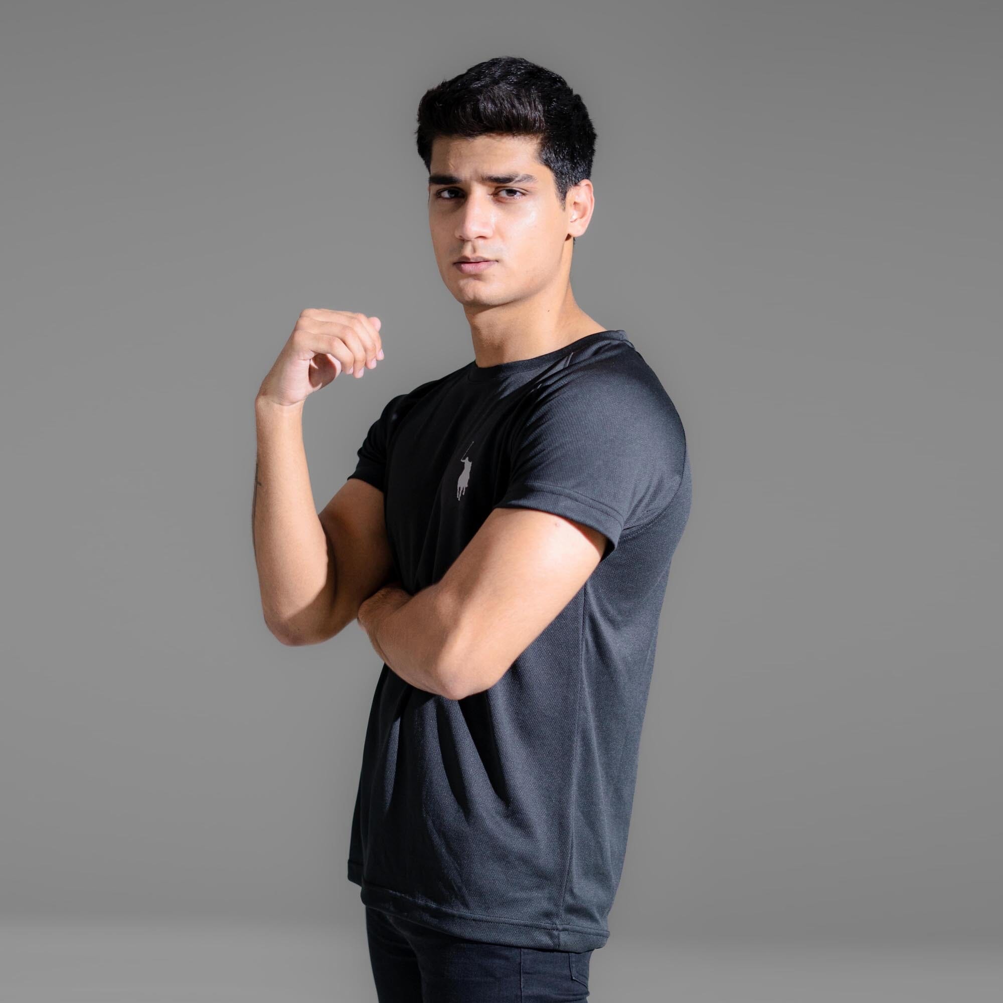 Polo Republica Men's Pony & Three Stripes Printed Activewear Tee Shirt Men's Tee Shirt Polo Republica 