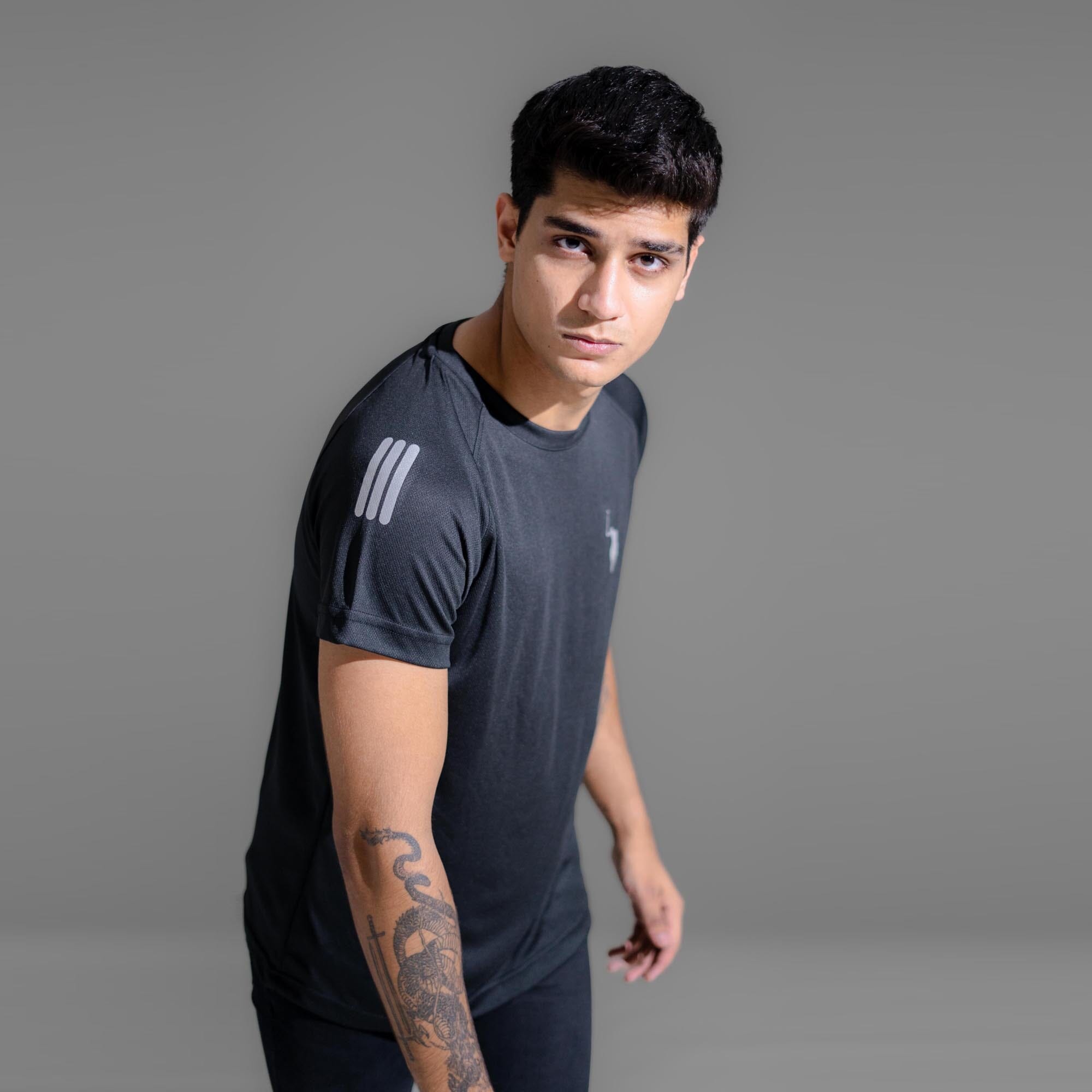 Polo Republica Men's Pony & Three Stripes Printed Activewear Tee Shirt Men's Tee Shirt Polo Republica 