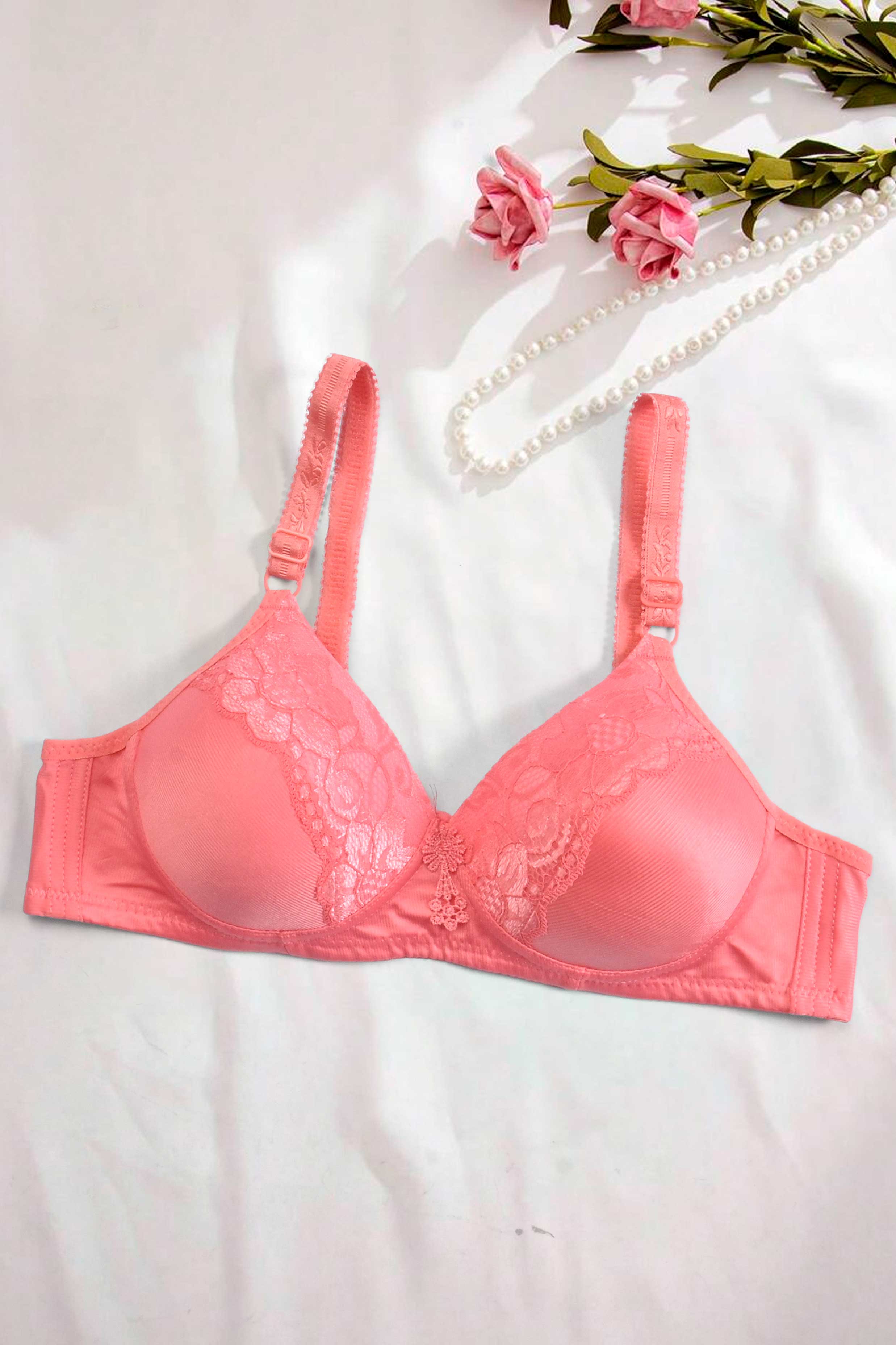 Yidieman Women's Floral Lace Design Stretched Push Up Padded Bra Women's Lingerie RAM 