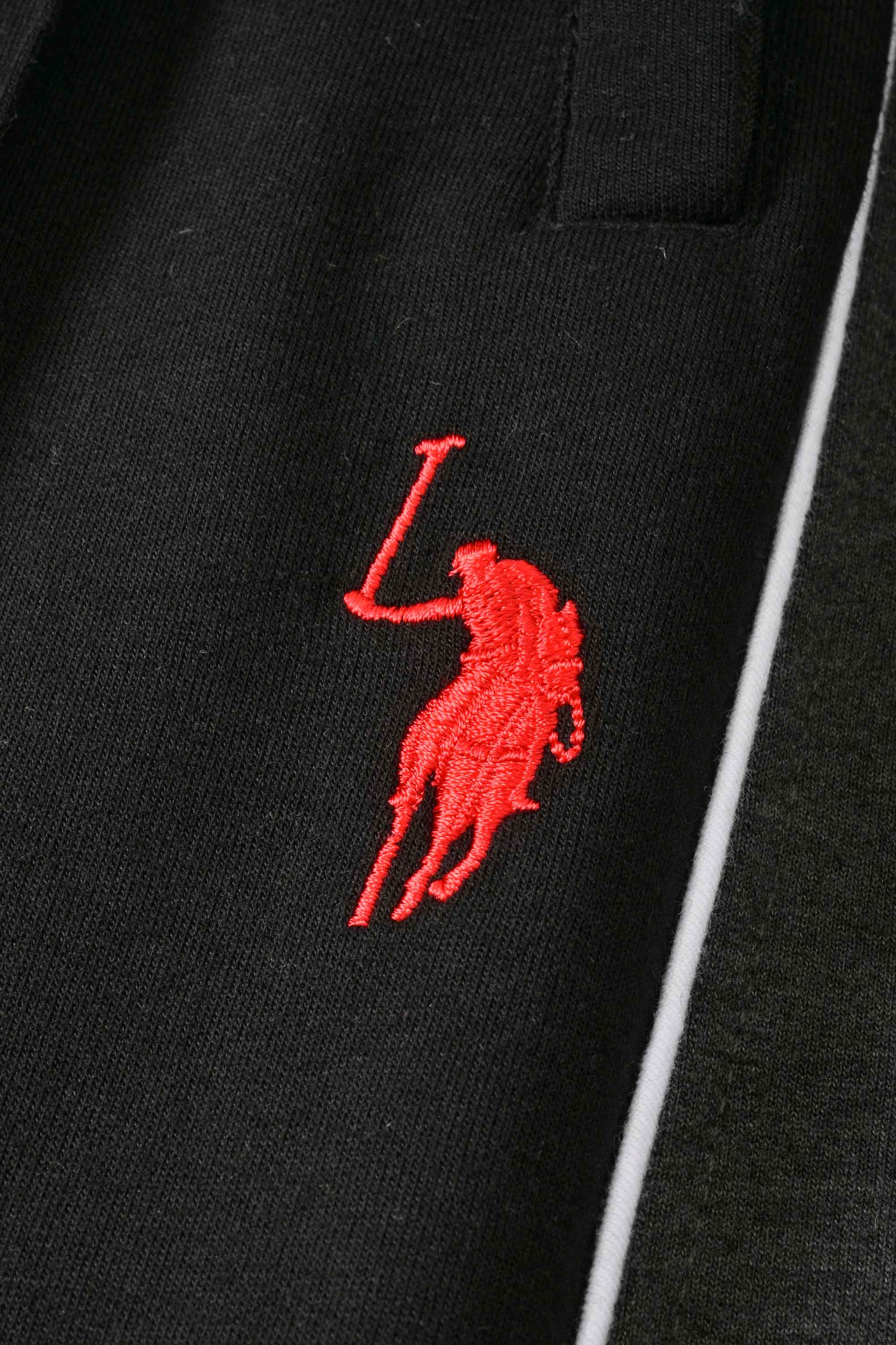 Polo Republica Men's Contrast Panel Pony Embroidered Terry Trousers Men's Trousers Polo Republica 
