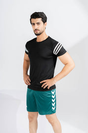 Polo Athletica Men's Shoulder Stripes Activewear Tee Shirt Men's Tee Shirt Polo Republica 