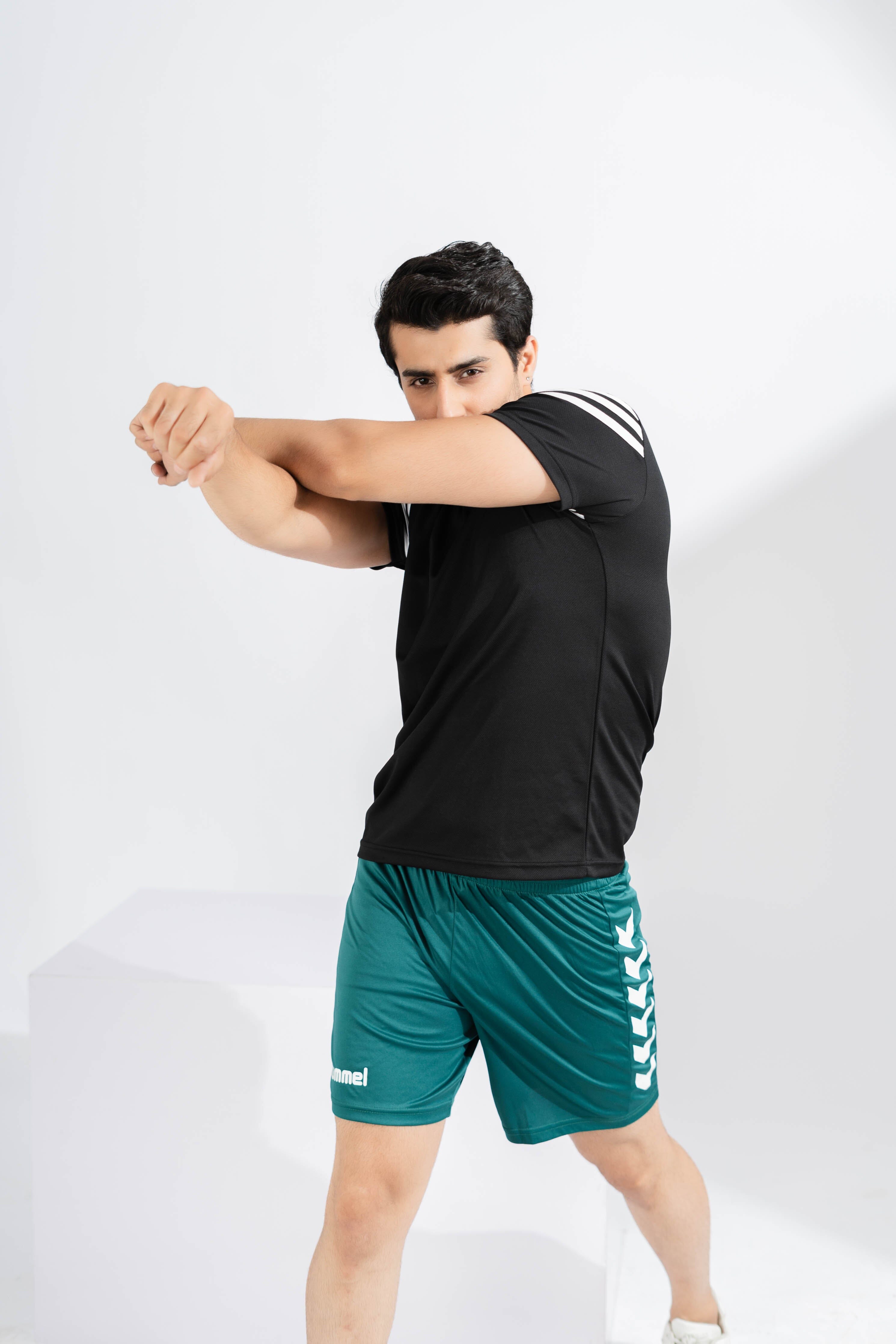 Polo Athletica Men's Shoulder Stripes Activewear Tee Shirt Men's Tee Shirt Polo Republica 