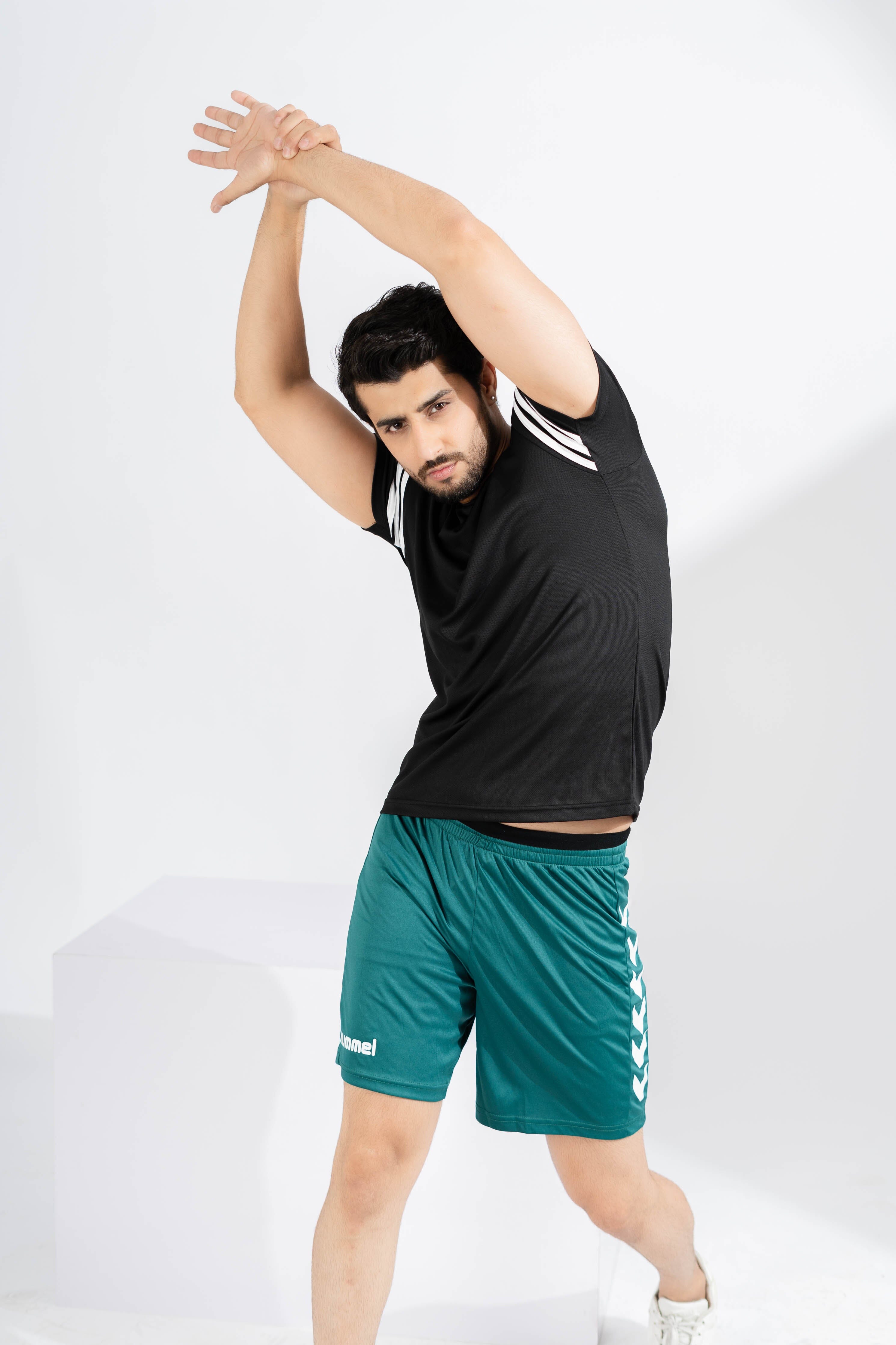 Polo Athletica Men's Shoulder Stripes Activewear Tee Shirt Men's Tee Shirt Polo Republica 