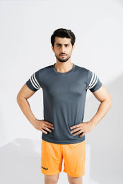 Polo Athletica Men's Shoulder Stripes Activewear Tee Shirt Men's Tee Shirt Polo Republica 