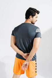 Polo Athletica Men's Shoulder Stripes Activewear Tee Shirt Men's Tee Shirt Polo Republica 
