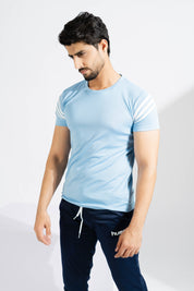 Polo Athletica Men's Shoulder Stripes Activewear Tee Shirt Men's Tee Shirt Polo Republica 