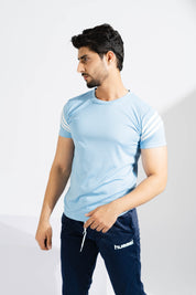 Polo Athletica Men's Shoulder Stripes Activewear Tee Shirt Men's Tee Shirt Polo Republica 