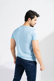 Polo Athletica Men's Shoulder Stripes Activewear Tee Shirt Men's Tee Shirt Polo Republica 