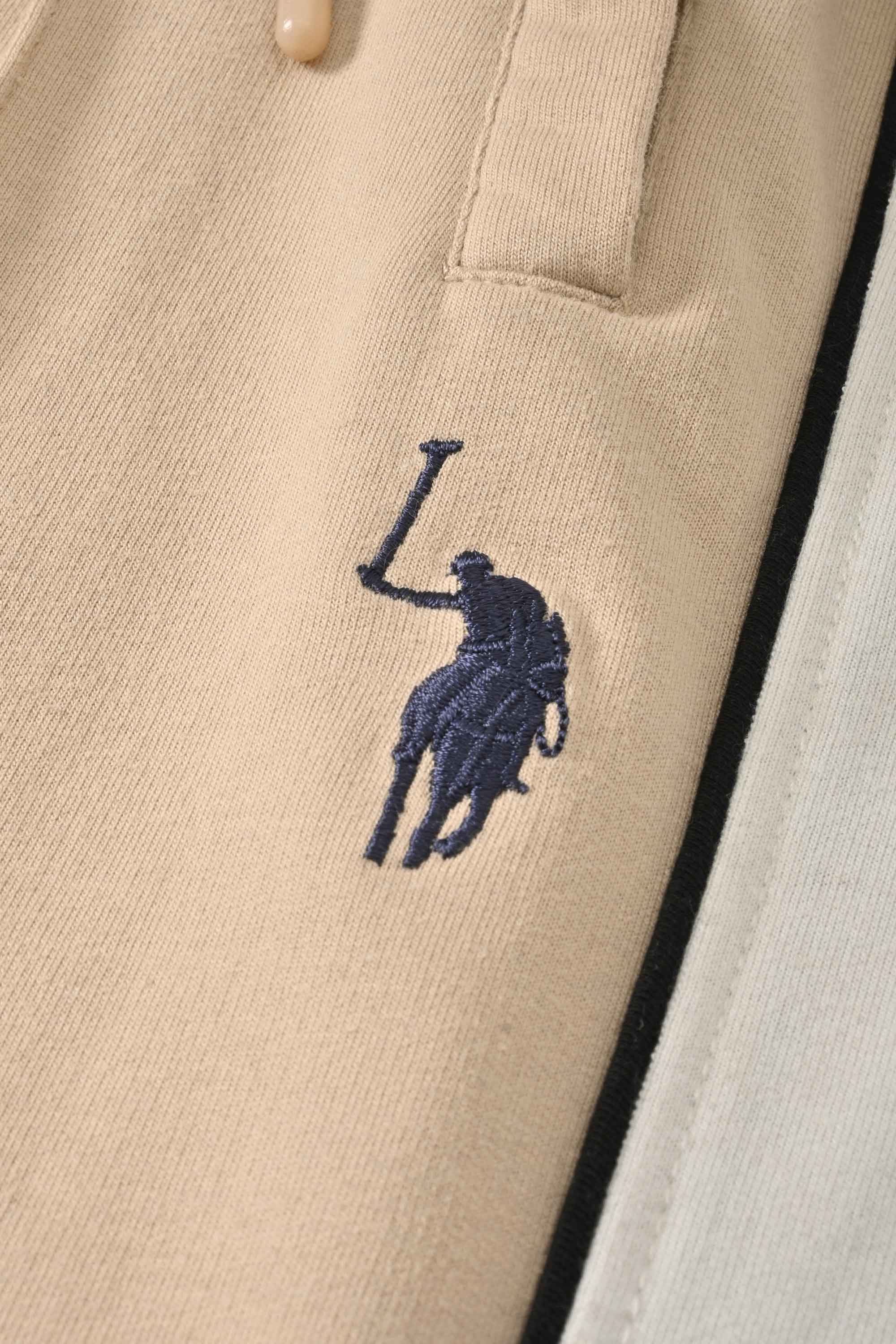 Polo Republica Men's Contrast Panel Pony Embroidered Terry Trousers Men's Trousers Polo Republica 