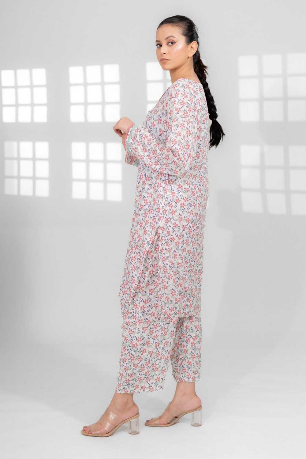 East West Women’s Printed 2 Pcs Stitched Suit