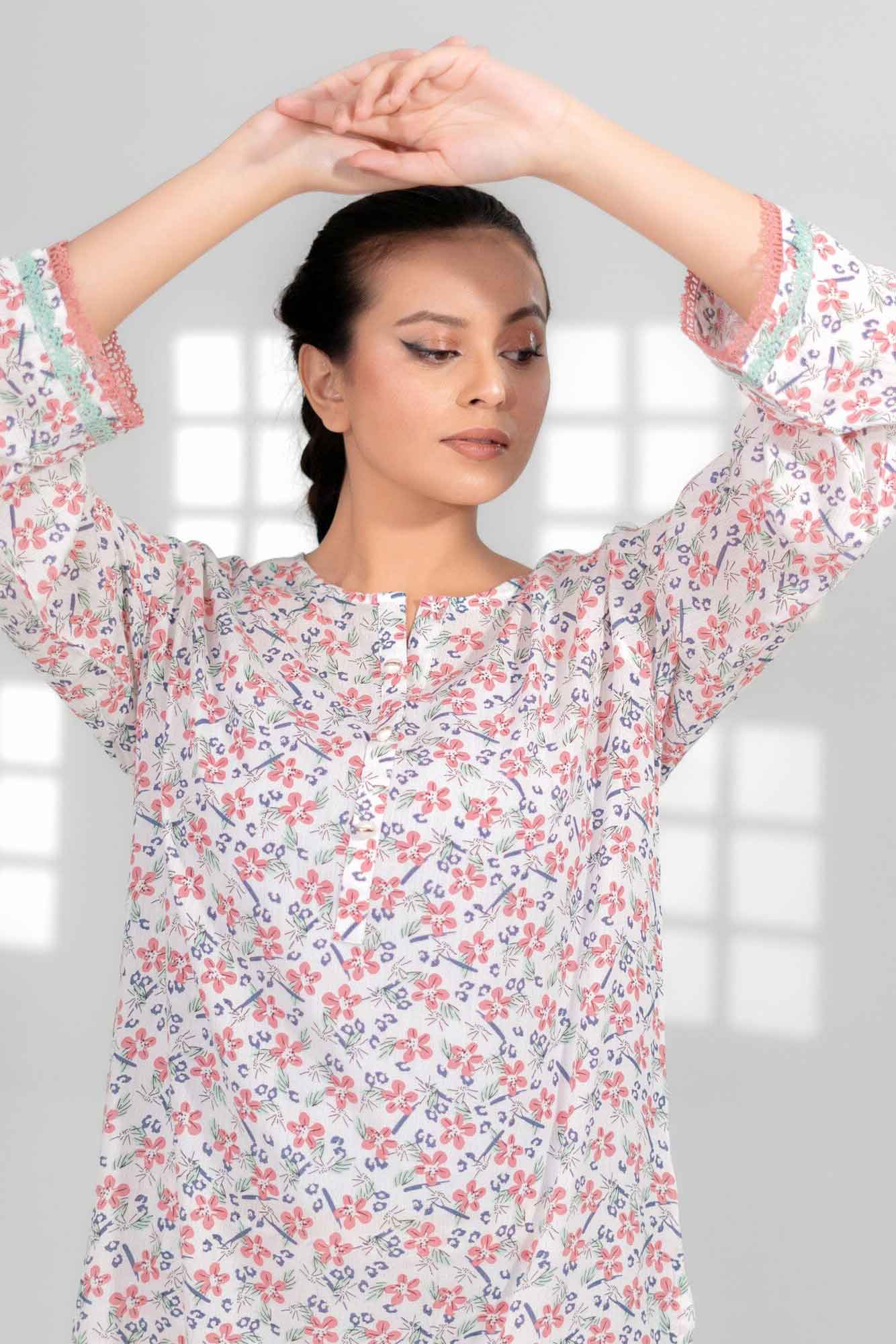 East West Women’s Printed 2 Pcs Stitched Suit