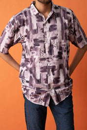 Gravity Men's Printed Short Sleeve Venice Casual Shirt