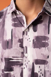 Gravity Men's Printed Short Sleeve Venice Casual Shirt