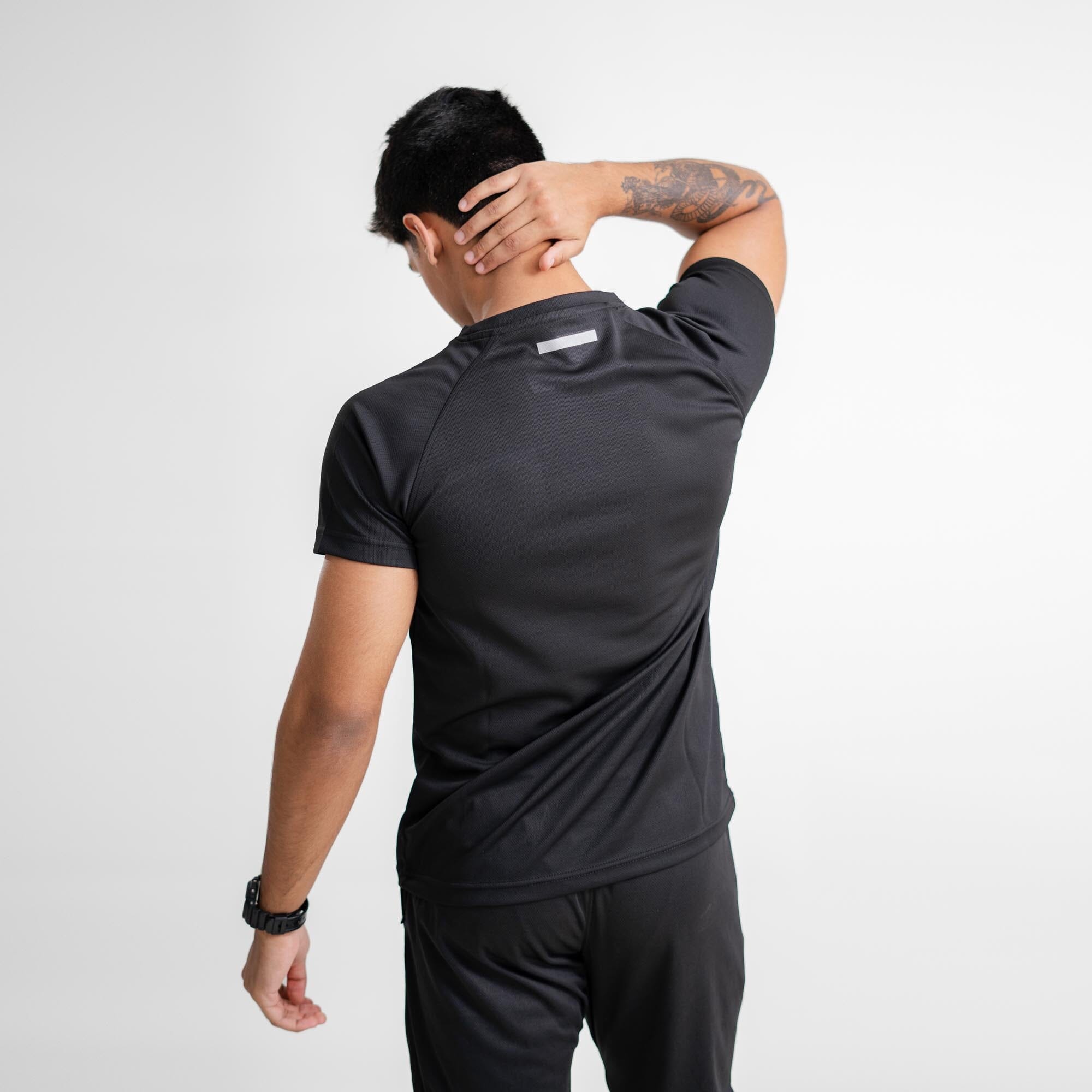 Polo Republica Men's PRC & Diagonal Stripes Printed Activewear Tee Shirt Men's Tee Shirt Polo Republica 