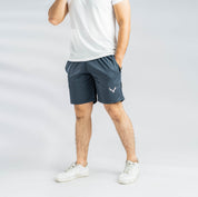Polo Athletica Men's Rapid-Dry Gym Activewear Shorts with Side Panel Men's Shorts Polo Republica Charcoal & Black S 