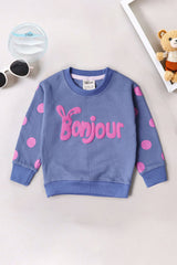 Tiny Teen Kid's Bonjour High Density Printed Sweat Shirt