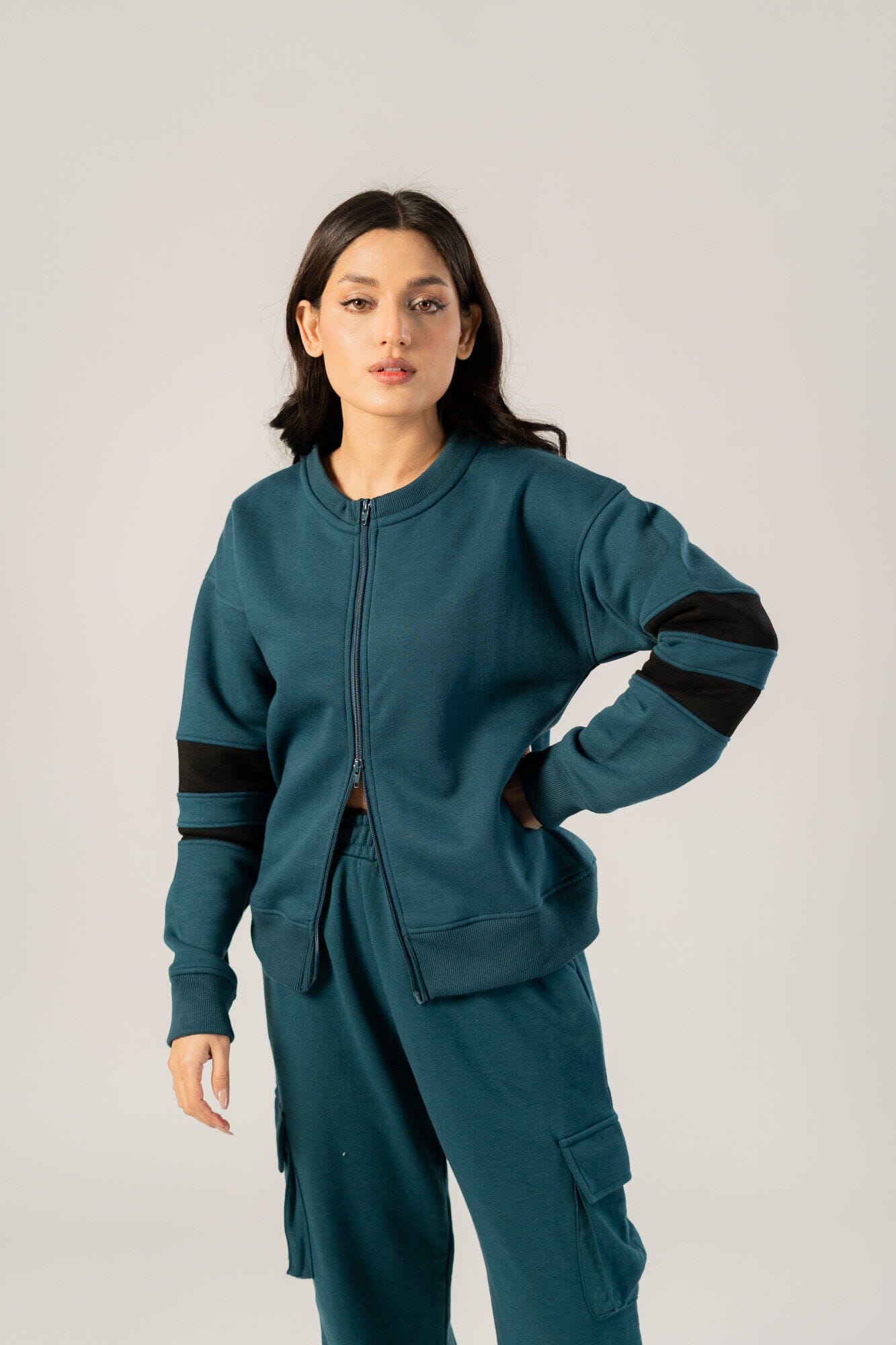 East West Women's Fleece Zipper Jacket Women's Sweat Shirt East West 