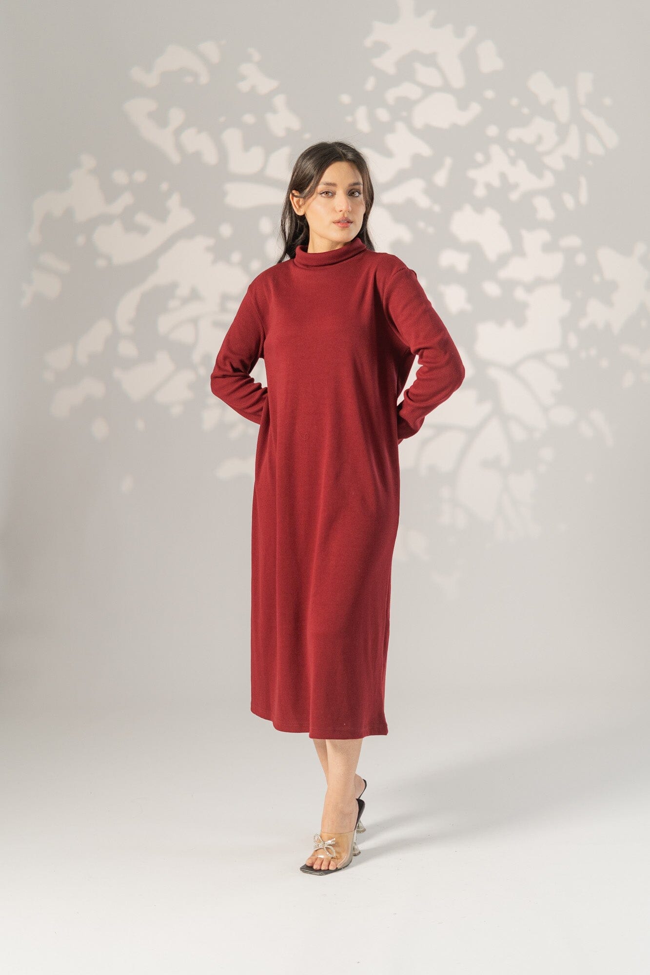 East West Women's High Neck Minor Fault Long Maxi Dress