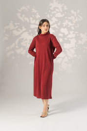 East West Women's High Neck Minor Fault Long Maxi Dress