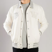 Primark Unisex Tiger Embroidered Reflective Stripes Baseball Varsity Fleece Jacket Men's Jacket HAS Apparel 