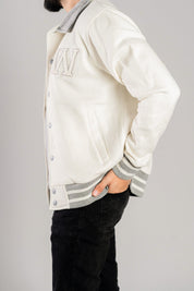 Primark Unisex Tiger Embroidered Reflective Stripes Baseball Varsity Fleece Jacket Men's Jacket HAS Apparel 