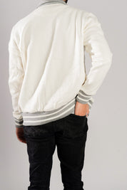 Primark Unisex Tiger Embroidered Reflective Stripes Baseball Varsity Fleece Jacket Men's Jacket HAS Apparel 