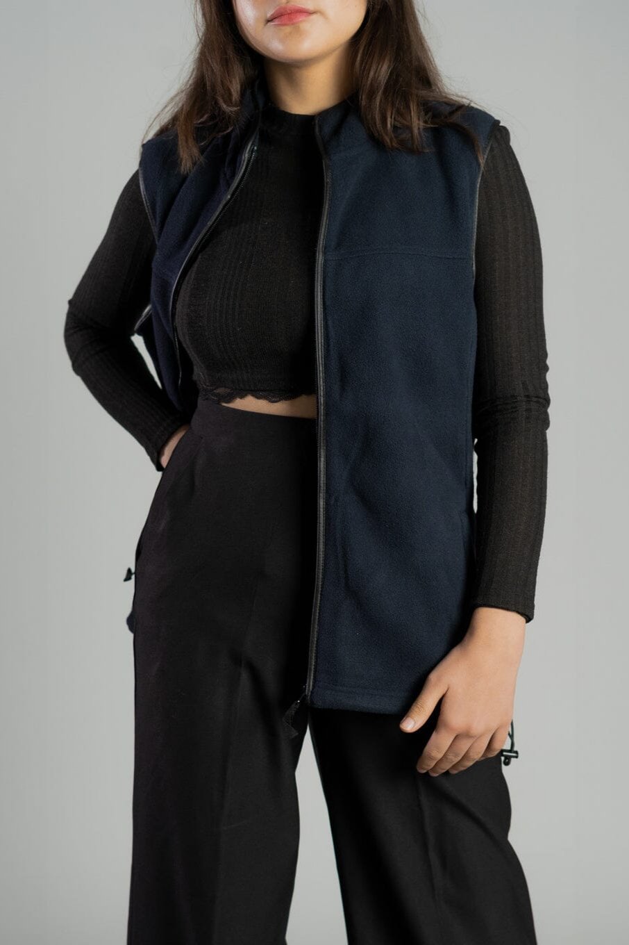Premium Equestrian Women's Polar Fleece Body Warmer Gilet Women's Gilet HAS Apparel Navy S (10) 