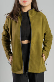 Premium Equestrian Women's Full Sleeves Polar Fleece Jacket Women's Jacket HAS Apparel Olive S (10) 