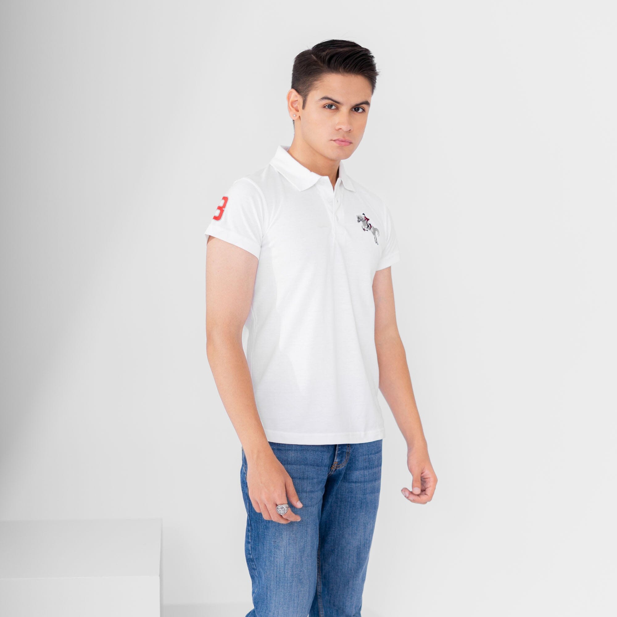 Polo Republica Men's Horse & 8 Embroidered Short Sleeve Polo Shirt Men's Polo Shirt Polo Republica 