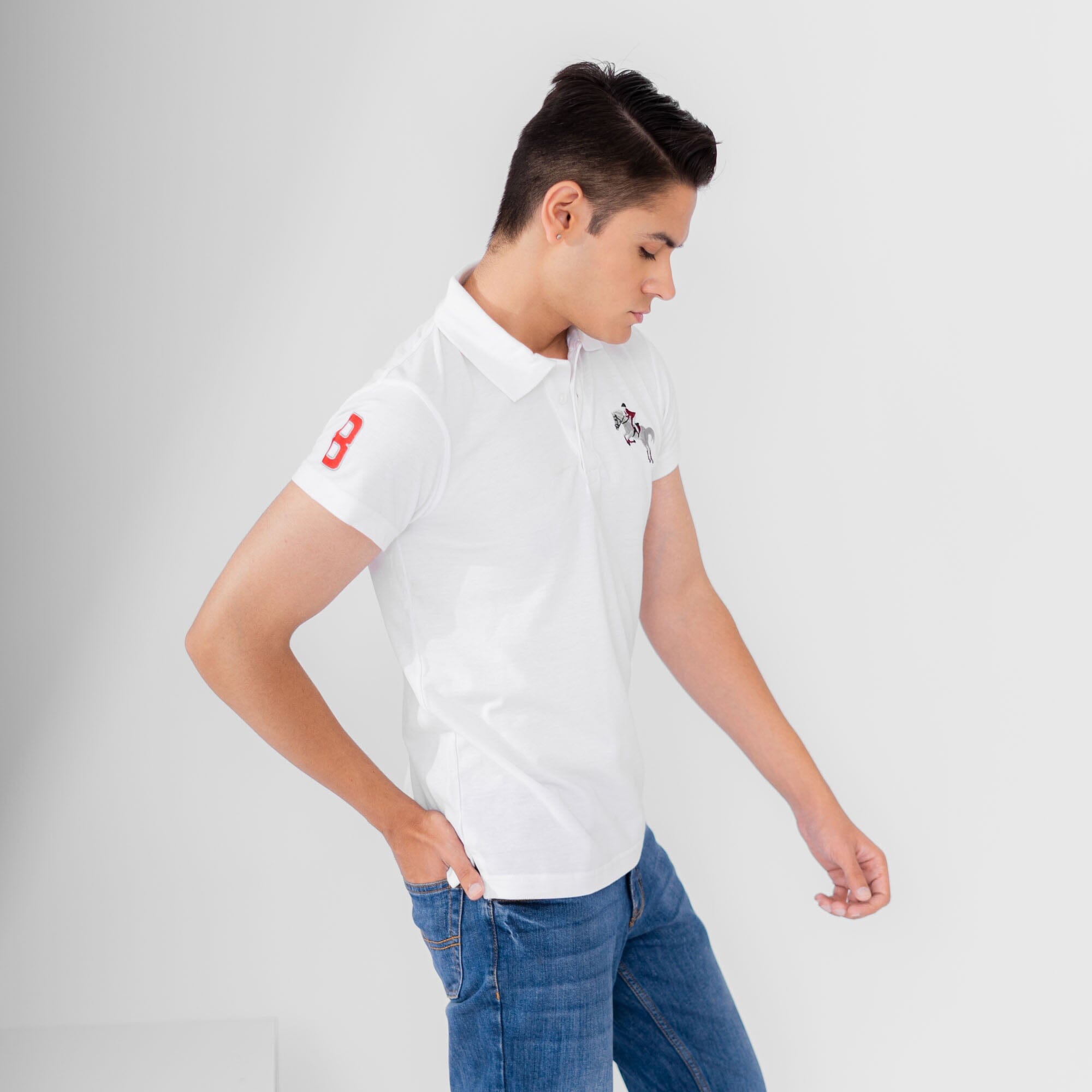 Polo Republica Men's Horse & 8 Embroidered Short Sleeve Polo Shirt Men's Polo Shirt Polo Republica 