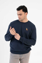Tuman Men's Moose Embroidered Fleece Sweat Shirt Men's Sweat Shirt Polo Republica 