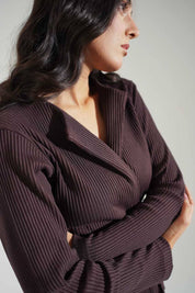 USQUARED Women's Rib Tie-Front Cardigan